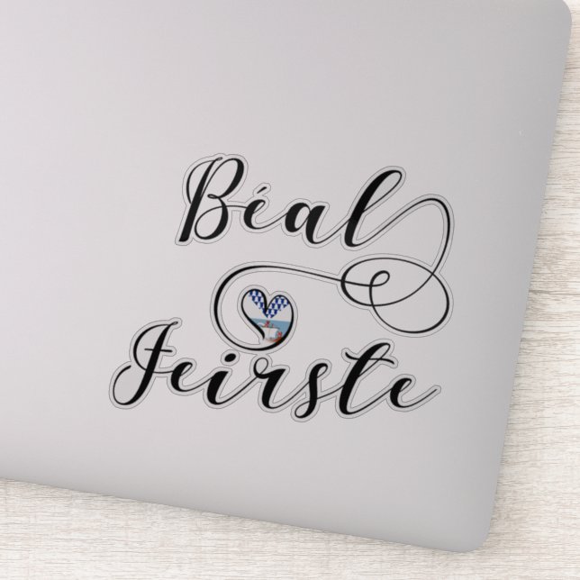 Béal Feirste Flag Heart, Belfast Aufkleber (Detail)