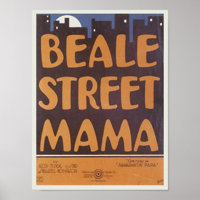Beale Street Mama Vintag Songbook Cover Poster (Vorne)