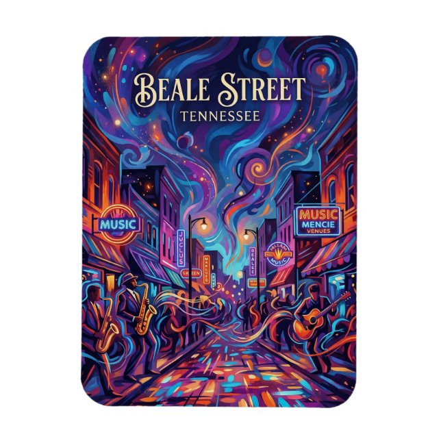 Beale Street Tennessee Magnet (Vertikal)