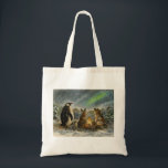 Beam Lingering Whimsical Aurora Animals Painting Tragetasche<br><div class="desc">This tote bag features a penguin, rabbit, and dog sharing a cozy campfire under the glowing northern lights. The warm and whimsical scene is perfect for animal lovers, fans of cute wildlife, and anyone who enjoys charming outdoor scenes. Great for everyday use, grocery shopping, school, or casual outings. A delightful...</div>
