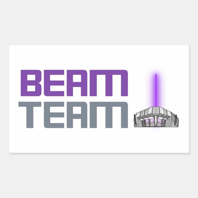 Beam Team - Sacramento Basketball Rechteckiger Aufkleber (Vorderseite)