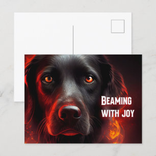 Beaming with joy postkarte