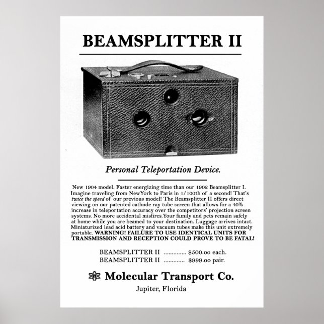 Beamsplitter II. Poster (Vorne)