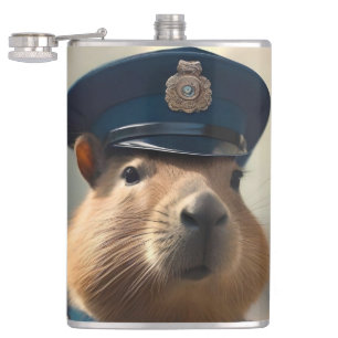 Beamter Capybara: Frieden bewahren, Flachmann