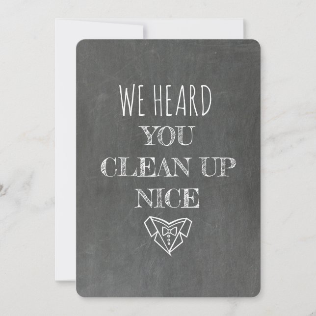 BEAMTER | Chalkboard Funny Vorschlag Einladung (Vorderseite)