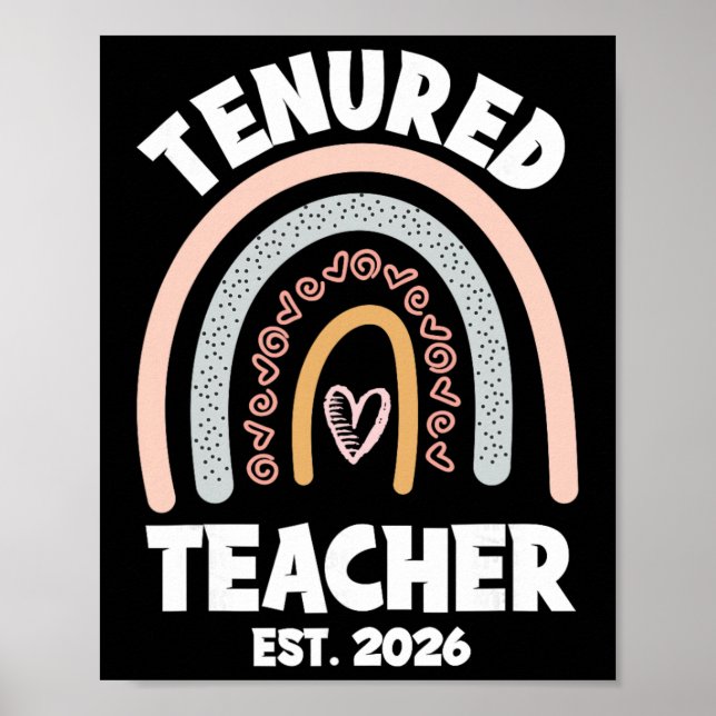 Beamter Lehrer 2026 Frauen Mit Tenure Beförderung  Poster (Vorne)