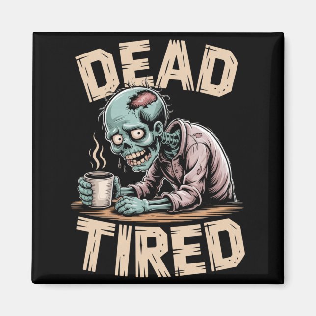 Beamter Zombie-Kaffeetottrinker Magnet (Vorne)