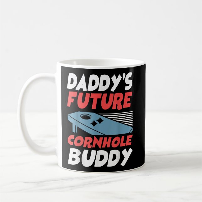 Bean Bag Player Champ Daddys Future Cornhole Kaffeetasse (Links)