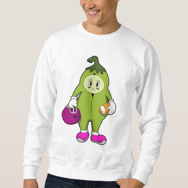 Bean beim Fußballsport Sweatshirt (Vorderseite)