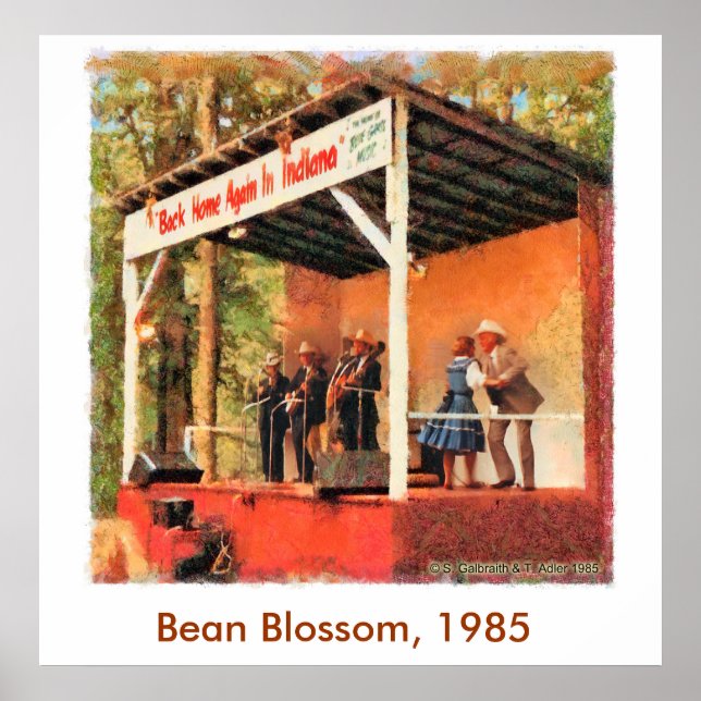 Bean Blossom 1985 Bill Monroe Tanzplakat Poster (Vorne)