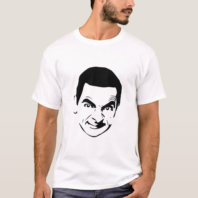 Bean Face Stencil Pop Art T-Shirt (Vorderseite)