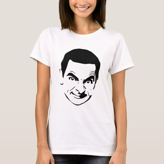 Bean Face Stencil Pop Art T-Shirt (Vorderseite)
