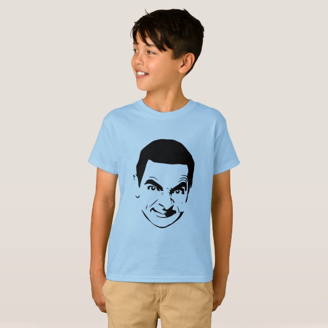 Bean Face Stencil Pop Art T-Shirt (Vorne ganz)