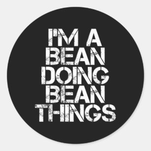Bean Funny Familienname Tree Geburtstag Wiedersehe Runder Aufkleber