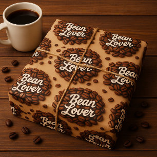 Bean Lover Kaffeebohnen Ästhetik Geschenkpapier
