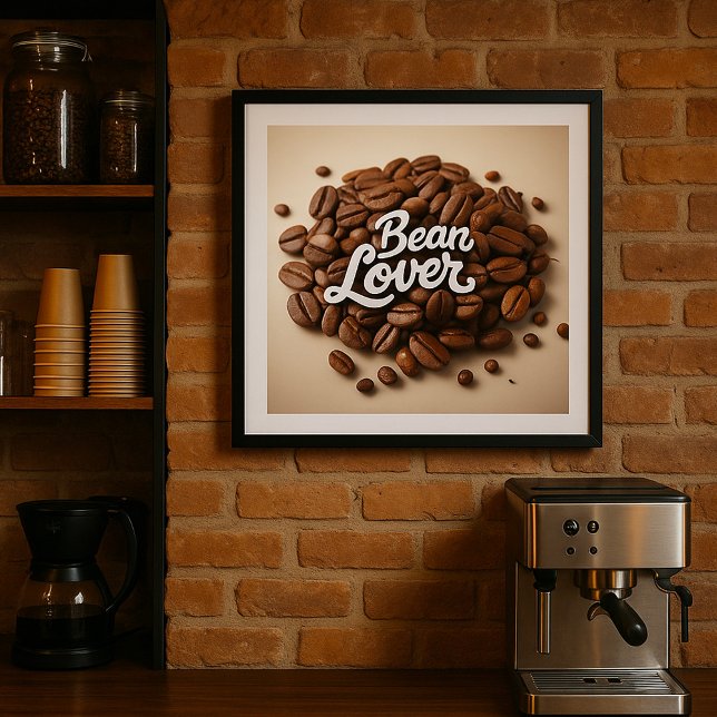 Bean Lover Kaffeebohnen Ästhetik Poster (Von Creator hochgeladen)