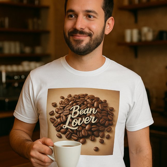 Bean Lover Kaffeebohnen Ästhetik T-Shirt (Von Creator hochgeladen)