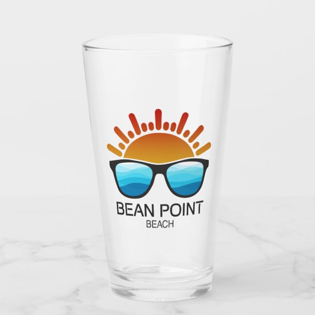 Bean Point Beach Florida Sonnenbrille Glas (Vorderseite)