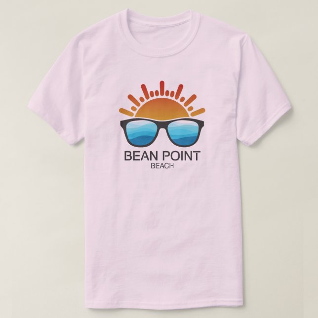 Bean Point Beach Florida Sonnenbrille T-Shirt (Design vorne)
