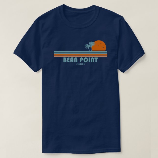 Bean Point Beach Florida Sun Palm Trees T-Shirt (Design vorne)