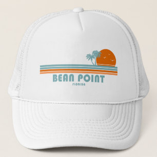 Bean Point Beach Florida Sun Palm Trees Truckerkappe