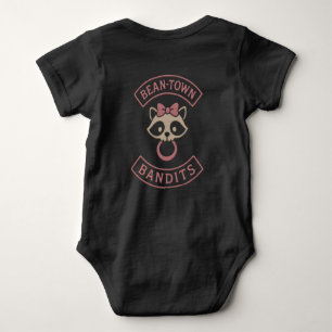 Bean Town Bandit Pink Baby Strampler