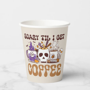 Beängstigend, bis ich Kaffee bekomme Pappbecher