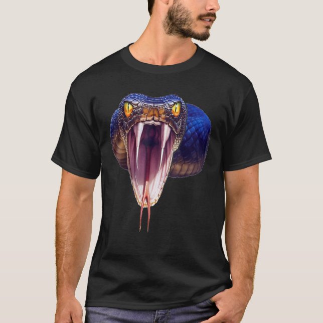 Beängstigend Black Mamba Schlange Halloween Kostüm T-Shirt (Vorderseite)