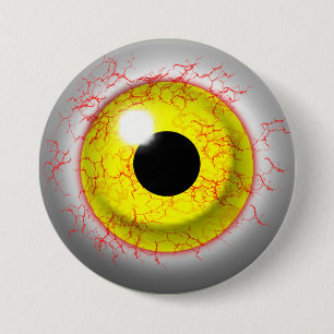 Beängstigend Bloodshot Zombie Eye Novelty Button