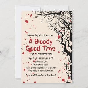 Beängstigend Bloody Blood Spritzer Creepy Hallowee Einladung