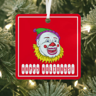 Beängstigend Clown Ornament Aus Metall
