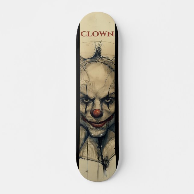 Beängstigend Clown Skateboard (Vorne)