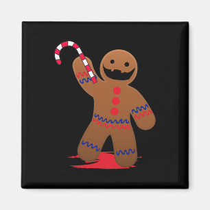Beängstigend Death Gingerbrot Man zu Halloween Magnet