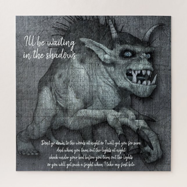 Beängstigend Demon Monster Halloween Puzzle (Vertikal)