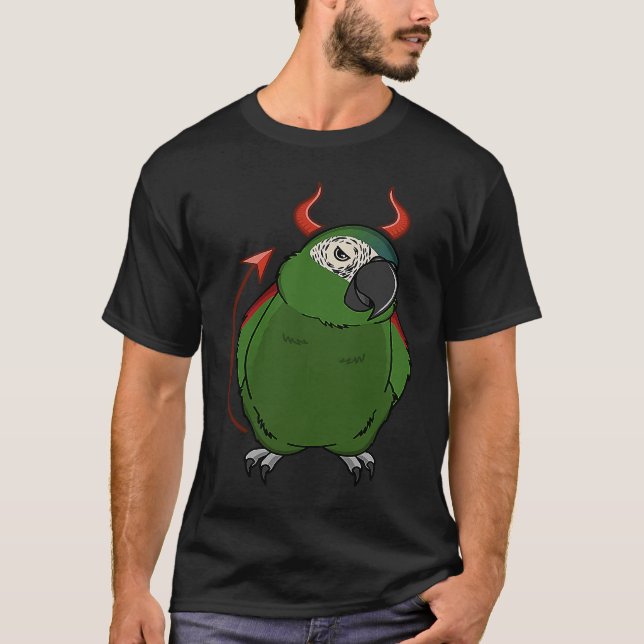 Beängstigend Devil Costume Parrot I Hahns Macaw T-Shirt (Vorderseite)