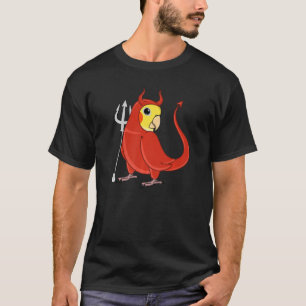 Beängstigend Devil Costume Parrot I Lutino Cockati T-Shirt