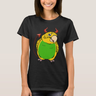 Beängstigend Devil Costume Parrot I Yellow Budgie  T-Shirt