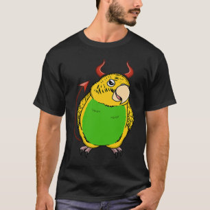 Beängstigend Devil Costume Parrot I Yellow Budgie  T-Shirt