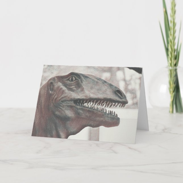 Beängstigend Dinosaurier Geburtstag Karte (Vorderseite)