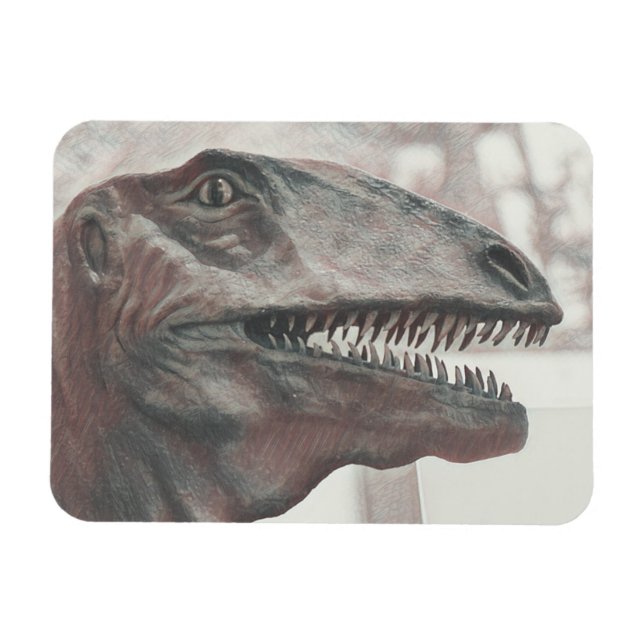 Beängstigend Dinosaurier Magnet (Horizontal)