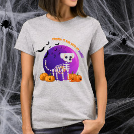 Beängstigend Doodle Halloween Vollmond T - Shirt