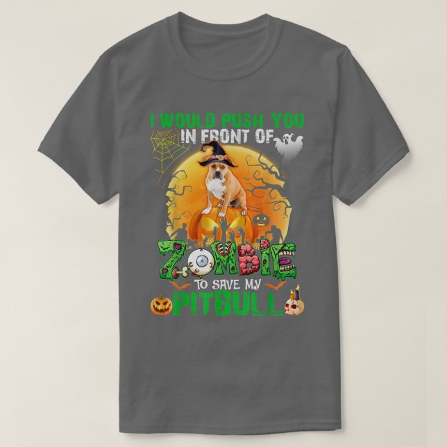 Beängstigend drücken Sie vor Zombies, um meinen Pi T-Shirt (Design vorne)