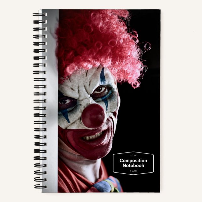 Beängstigend Evil Clown Horror Notizbuch (Vorderseite)