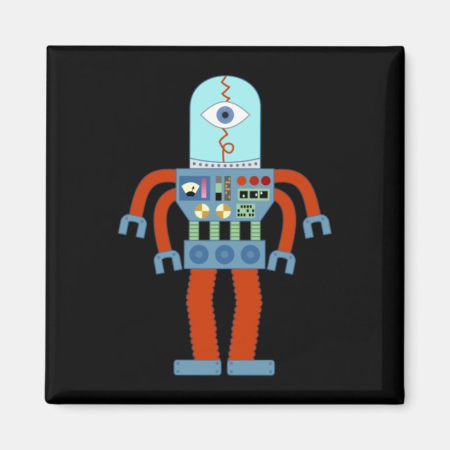 Beängstigend Eyeball Robot Magnet (Vorne)