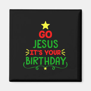 Beängstigend gehen Jesus seinen Geburtstag Weihnac Magnet