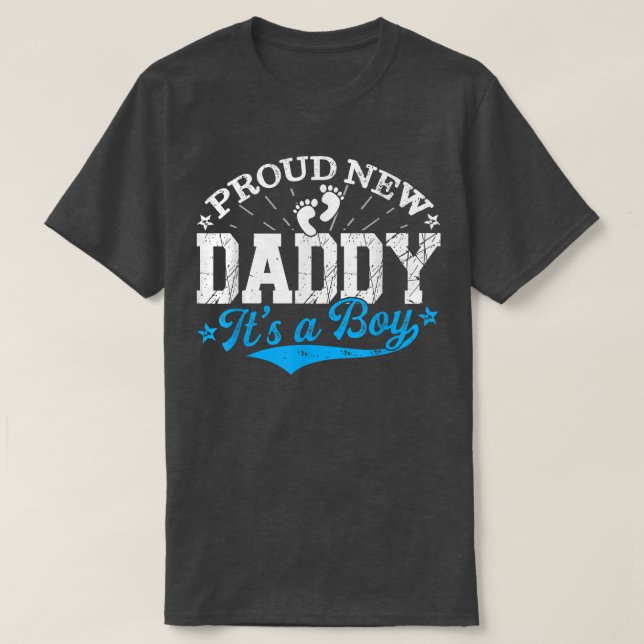 Beängstigend Gender Reveal Proud New Daddy Es ist  T-Shirt (Design vorne)