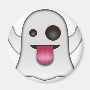Beängstigend Ghost Emoji Cooler Spaß Magnet