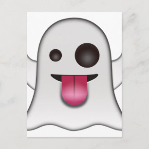 Beängstigend Ghost Emoji Cooler Spaß Postkarte