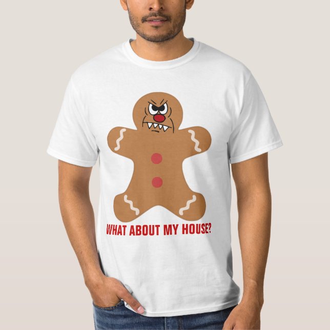 Beängstigend Gingerbread Man Cookie T-Shirt (Vorderseite)