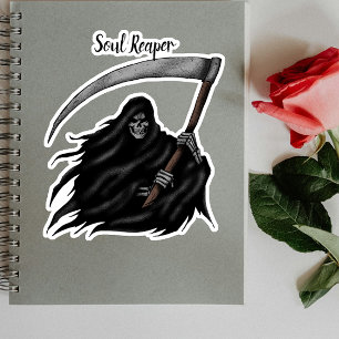 Beängstigend Grim Sensenmann Halloween Vinyl Aufkleber